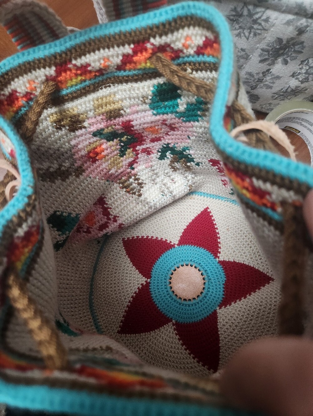Wayuu Woven Fringe Backpack - Picture 4 of 4